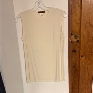 Elegant Cream Sleeveless Top